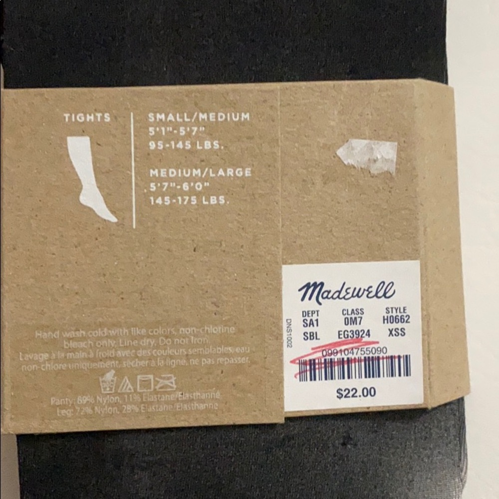 Madewell Sheer Black Tights - Picture 7 of 8